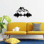 Wallity 9 Accesorio Decorativo de Pared de Metal Negro 52x20cm 50x21cm